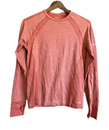 BCG Women's Coral Seamless Long Sleeve Athletic Top Thumbholes Size S