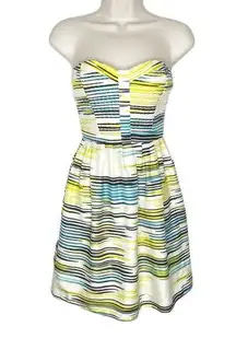 Devlin Strapless Sweetheart Cut Yellow Dress Small