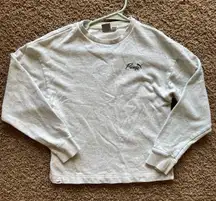 Puma Speckled Light Gray Grey Crewneck Sweatshirt Activewear Top Shirt Women XS‎