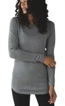 Lululemon Sunshine Coast Long Sleeve Heathered Medium Grey Size 4