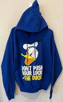 Vintage Disneyland Resort Donald Duck Blue Hoodie (M)