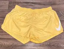 Nike Women's Bright Yellow Athletic Shorts