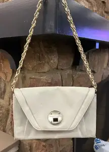 Bag White Leather Shoulder Bag by Elliott Lucca A BEAUTY!! Clean