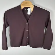 NEW Spanx Air Essentials Cardigan Womens Large Truffle Chocolate Brown Button