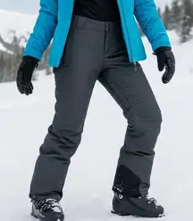 Columbia Omni-Tech Snow Pants Women's Large Gray Waterproof Omni-Heat Insulated