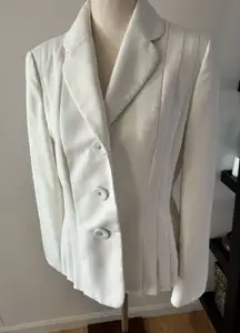 Evan picone white blazer vintage like style size 8