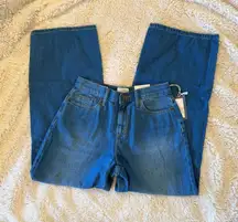 Universal Thread Relaxed Wide Leg Blue Women's Jeans Size 2 / 26 Waist Short