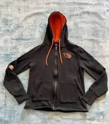 Colosseum Oregon State Beavers Black Orange Full Zip Hoodie Women's Small