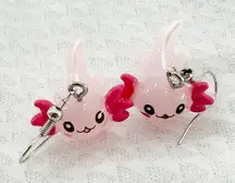 Cute Axolotl Earrings, Kawaii Axolotl, Cute Earrings, Novelty Earrings