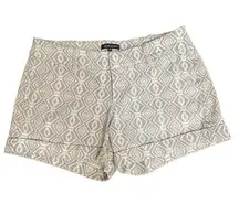 Flat Front Cuffed Chino Shorts Tribal Print Women’s size 30