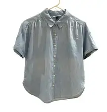 Universal Thread Soft Jean Short Sleeve Button Up