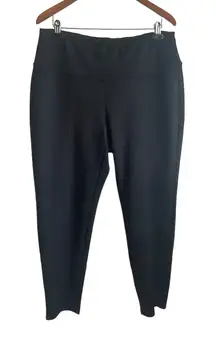 J Jill Women Pants Leggings XL Black Tapered Leg Stretch Comfort Lounge Neutral‎