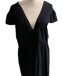 CF collection NWT cap sleeve V neck ruffly flowy hem