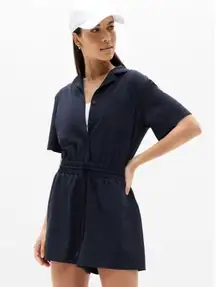 Athleta M Avenue Romper Navy Blue Medium