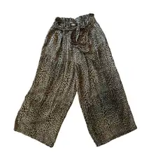 Rewash Womens Gaucho cheetah print pants
