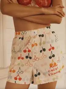 Anthropologie the Wren Boxer Shorts, Cherry Print