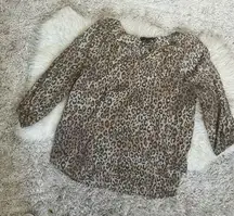 Fred David animal print blouse XL
