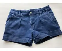 Gap • Navy Blue Pleated Cuff Shorts