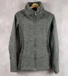 Lululemon  Radiant Jacket II Full Zip Funnel Neck Heathered Core Dark Grey Size 6