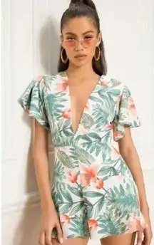 Revolve Superdown‎ Karlie Floral Deep V Romper