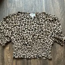 Superdown Leopard Crop Top