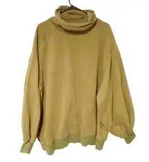 Nap Loungewear Size Medium Green Oversized Boxy Turtleneck Sweatshirt