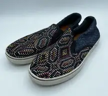 Bernie Mev Embroidered Slip On Sneakers Size 9