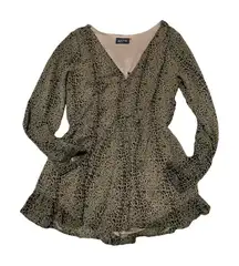 Revolve Astr the label cheetah print short ruffle romper