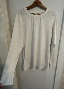 Zyia Active chill long sleeve laser cut light layer Size has rubbed off …