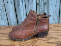 American eagle brown leather basel ankle boots 6.5