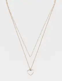 Altar’d State Layered Enamel Heart Statement Necklace