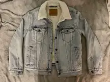 Sherpa-Lined Denim Trucker Jacket