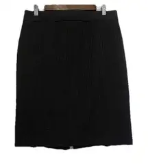 Gap Woman’s Black Pin Striped Skirt Size 12 Stretch Cocktail Straight Pencil