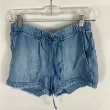 Cloth & Stone Chambray Fray Hem Shorts Size XS