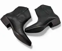 Lucky Brand Black Western Mid Calf Braided Boots Women’s Size 7