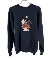 Dr Winders puff graphic Halloween vintage Fruit of the Loom Black Sweatshirt XL