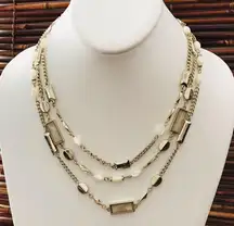 Three Strand White House Black Market Necklace