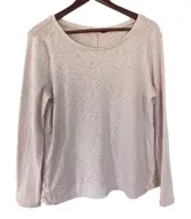 Doe & Rae Beige‎ Long Sleeve Shirt With Lace Sides Size Small