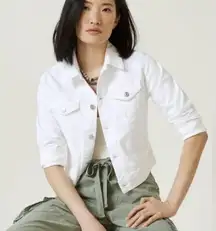 NEW Edwin Optic White Evie Denim Jacket Size XS