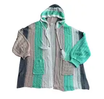 POL Cream and White Knit Cardigan