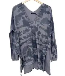 RDI Gray Camo Print Long Sleeve Shirt Tunic Sz L