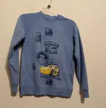 Disney  parks, cars, blue sweatshirt, route 66 size extra small