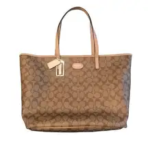 Coach Classic City Tote Signature C Brown and Tan Shoulder Bag Shopper