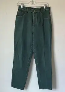 Vintage E.N.U.F. High Rise Tapered Leg Jeans‎ Green '90s Denim Size 11