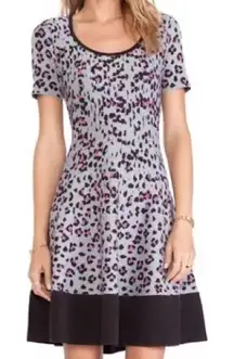 Kate Spade Pink and Black Viscose Leopard Print Dress