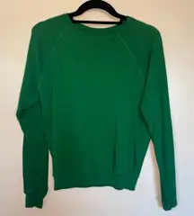 THE GREAT. The Shrunken Sweatshirt in Holly Leaf Size 0 (XS)