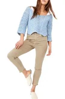 NWT Free People High Rise Raw Edge Jegging