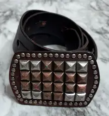 Express Leather Studded y2K brown belt fits medium