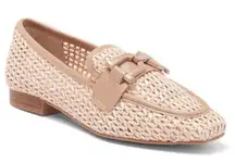 Steve Madden Ryann Bit Loafer Raffia Pink‎ Tan Size 6 Equestrian Preppy
