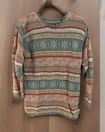 70s Vintage Donnkenny Sweater Medium Preppy Retro Quiet Money Old School